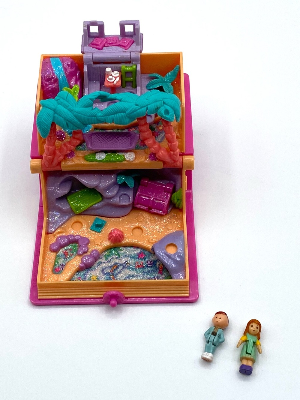 Vintage Bluebird Polly Pocket Glitter Island Storybook Compact 1995 - Picture 3 of 14